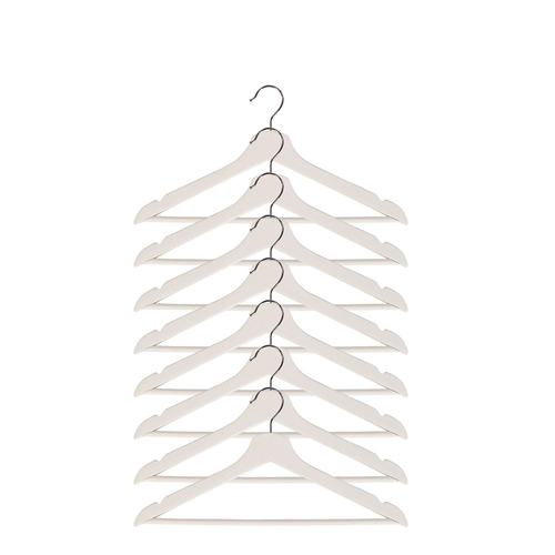 Holzkleiderb�gel drehbar mit Hosensteg Wei� 