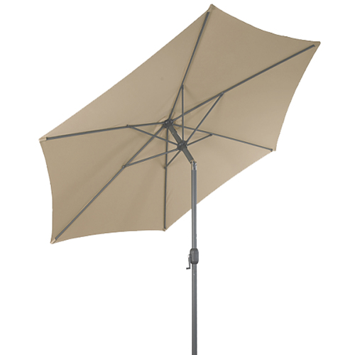 Alu Sonnenschirm  2,5m knickbar mit Kurbel 