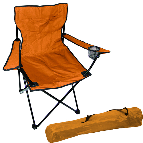 Anglersessel Campingstuhl Regiestuhl inkl. Getr�nkehalter und Tasche in Orange