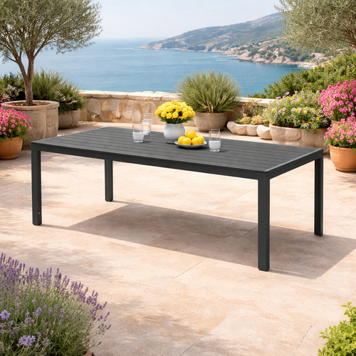 Alu Nonwood Gartentisch Esstisch Outdoortisch Anthrazit/Grau160x90cm  