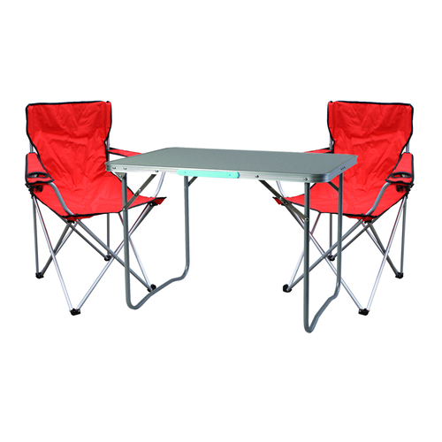 3-teiliges Campingm�bel Set rot 2x Stuhl inkl. Tasche + 1x Tisch