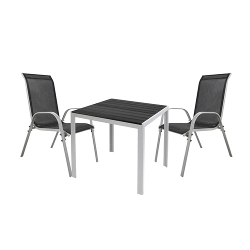 Gartengarnitur Sitzgarnitur 3-teilig 90x90cm Non-Wood 