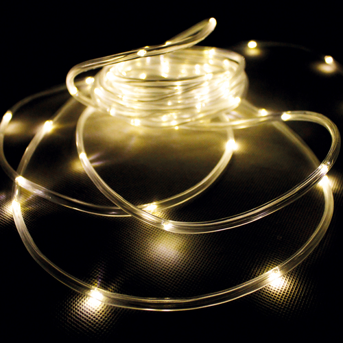 Solar 75 LED Lichterschlauch Solarpanel Erdspie� warmweiss Innen & Aussen