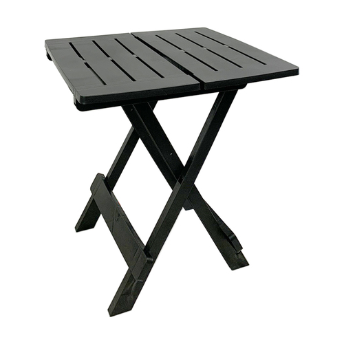 Klappbarer Campingtisch Beistelltisch Klapptisch aus Kunststoff Anthrazit 44x44x50 cm