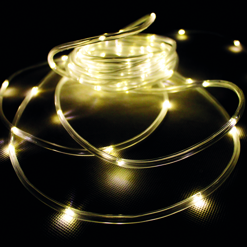 75 LED Solar Lichterschlauch Solarpanel warmweiss Innen Aussen