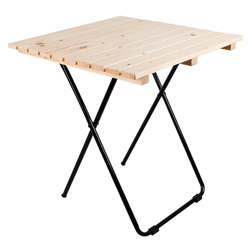Holz/Metall Campingtisch Beistelltisch Klapptisch klappbar 45x45x50 cm