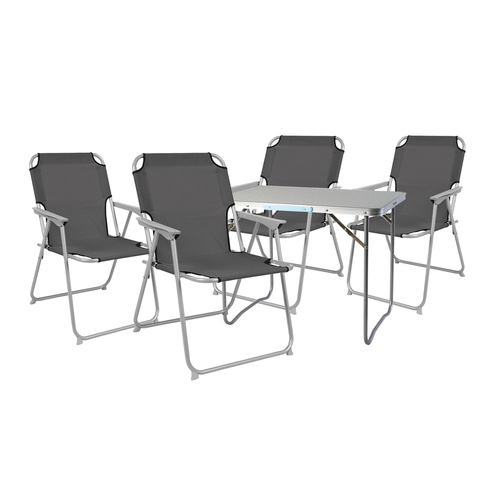 5-teiliges Campingm�bel Set Alu L70xB50xH59cm Anthrazit