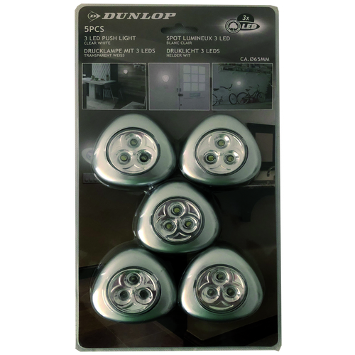 5 St�ck Dunlop Drucklampen Schranklampen mit 3 LEDs