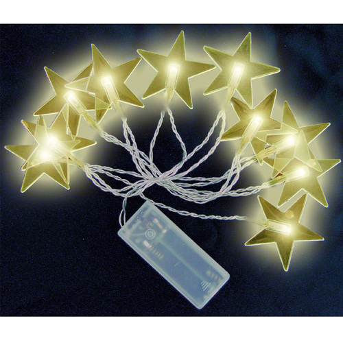 3 St�ck 10er LED Sternenlichterkette Sternenkette warmwei� L1,80m