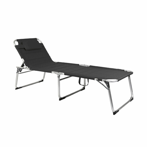 XXL Aluminium Gartenliege Sonnenliege Anthrazit gepolstert L200xB70cm