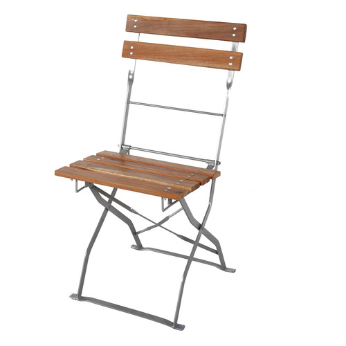 Gartenstuhl Biergarten Klappstuhl Akazie Stahl pulverbeschichtet 