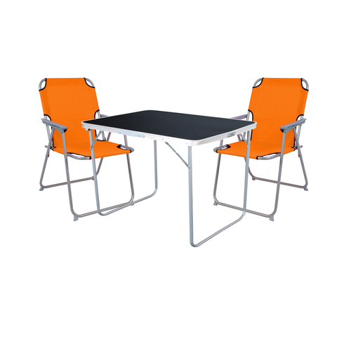 3-tlg Camping Set Gartenm�bel Campingtisch + 2 Campingstuhl Klappstuhl