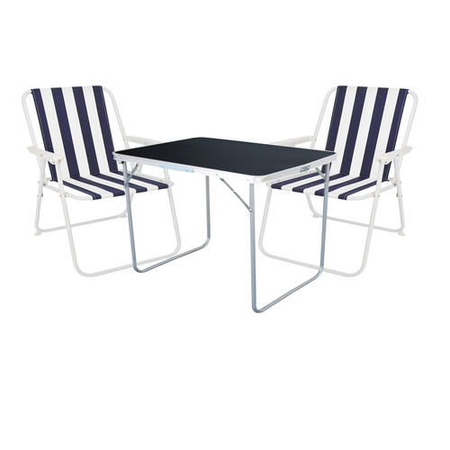 3-tlg Camping Set Gartenm�bel Campingtisch + 2 Campingstuhl Klappstuhl