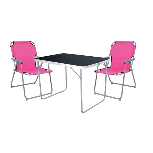 3-tlg Camping Set Gartenm�bel Campingtisch + 2 Campingstuhl Klappstuhl