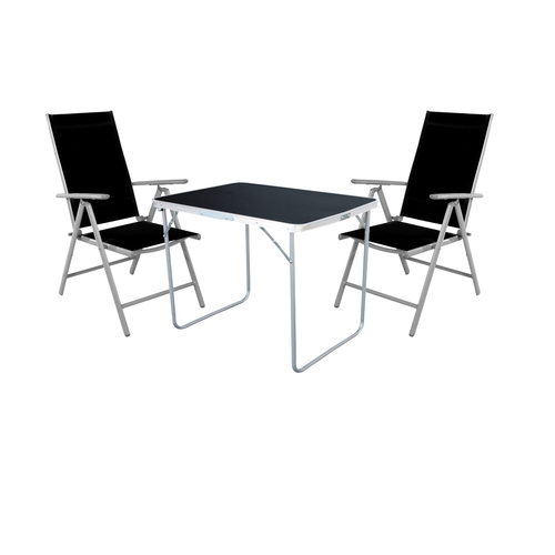 3-tlg Camping Set Gartenm�bel Campingtisch + 2 Campingstuhl Klappstuhl