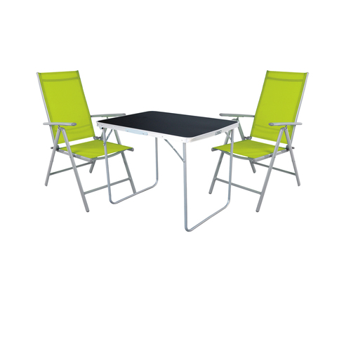 3-tlg Camping Set Gartenm�bel Campingtisch + 2 Campingstuhl Klappstuhl