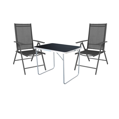 3-tlg Camping Set Gartenm�bel Campingtisch + 2 Campingstuhl Klappstuhl