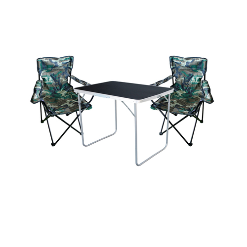 3-tlg Camping Set Gartenm�bel Campingtisch  2 Campingstuhl Klappstuhl