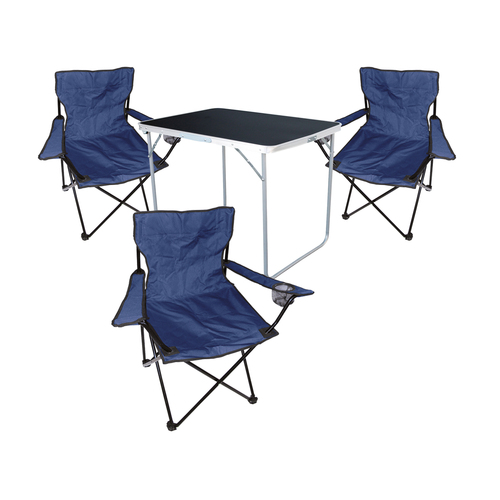 4-tlg Camping Set Gartenm�bel Campingtisch  3 Campingstuhl Klappstuhl