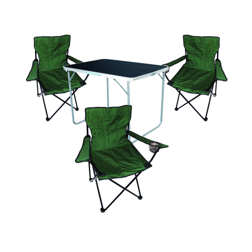 4-tlg Camping Set Gartenm�bel Campingtisch  3 Campingstuhl Klappstuhl