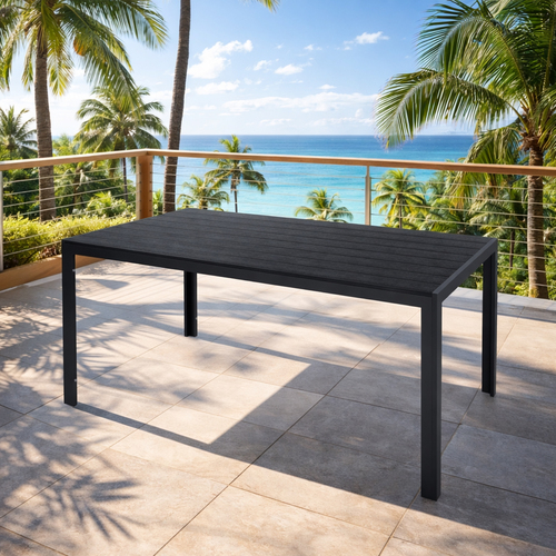 Non-Wood Gartentisch Outdoortisch Aluminium anthrazit schwarz 150x80cm