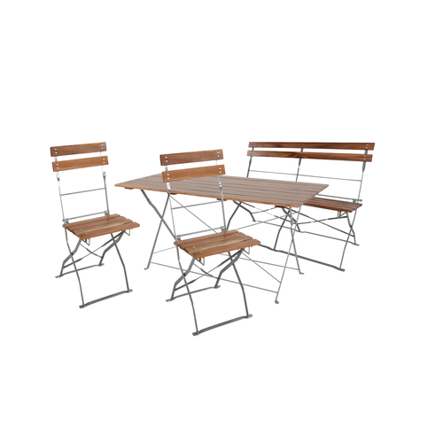 4tlg Biergarten Garnitur Biergartenm�bel Garnitur Klapptisch