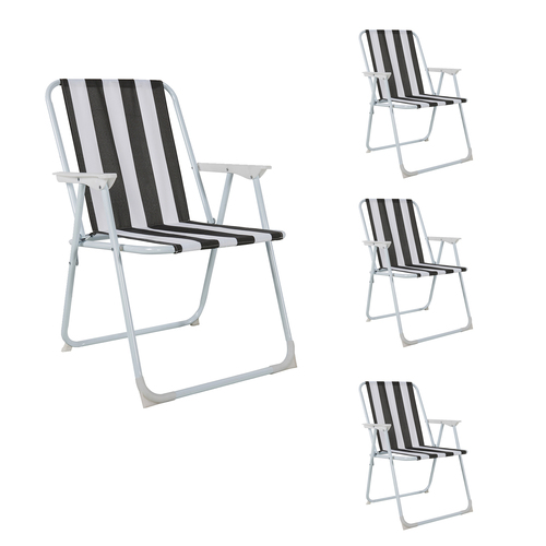 4 St�ck Campingstuhl Klappstuhl Regiestuhl Gartenstuhl Anthrazit/Wei�