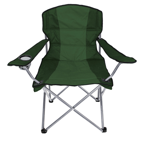 Comfort Anglersessel Campingstuhl mit Getr�nkehalter und Tasche G�n