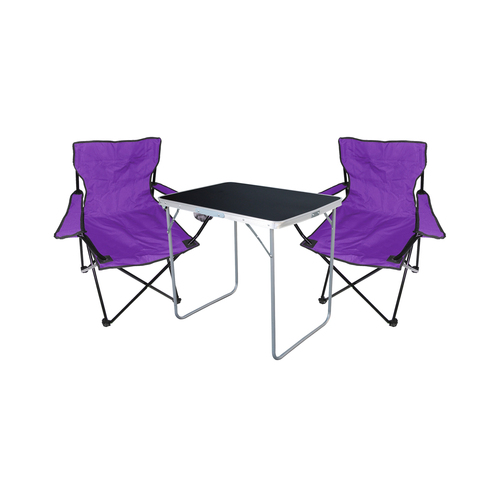 3-tlg Camping Set Gartenm�bel Campingtisch + 2xCampingstuhl Klappstuhl