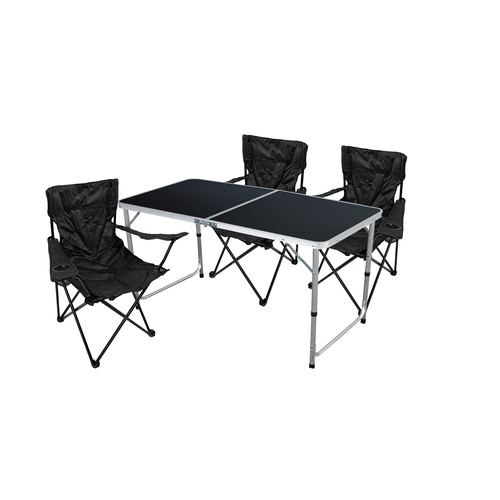 4-teiliges Campingm�bel Set Tisch + 3 Campingst�hle + Tasche Outdoor 