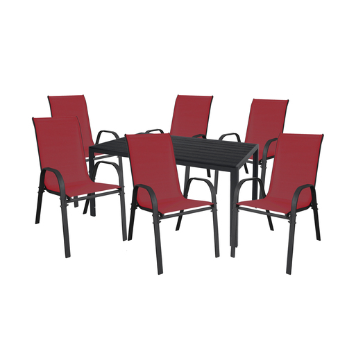 Gartengarnitur Sitzgarnitur 7-teilig L150xB90cm Aluminium  Non-Wood