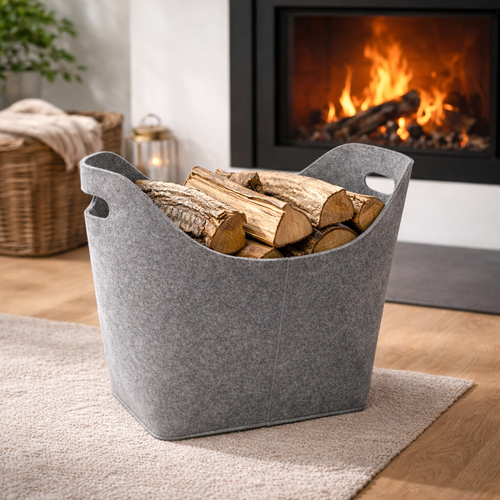 XL Kaminholz Filzkorb Korb Kaminholzkorb Kaminkorb Filztasche Kamin
