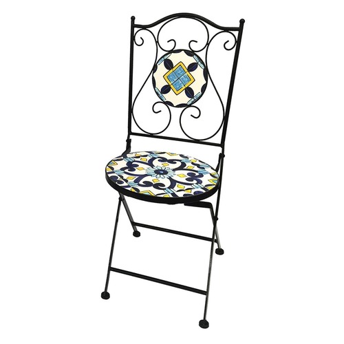 Mosaik Klappstuhl Balkonstuhl Bistrostuhl mediterranes Design