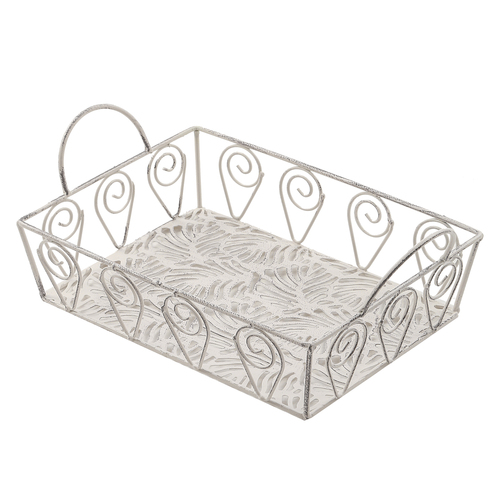 Metallkorb Obstkorb Antik Wei