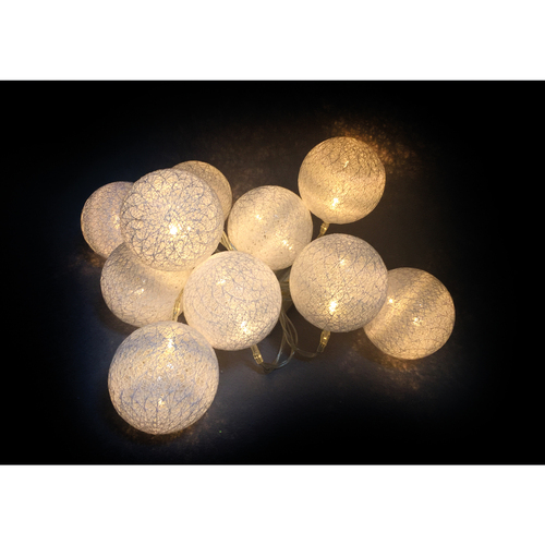 2 St�ck LED Lichterkette mit je 10 Kugeln LEDs warmwei�