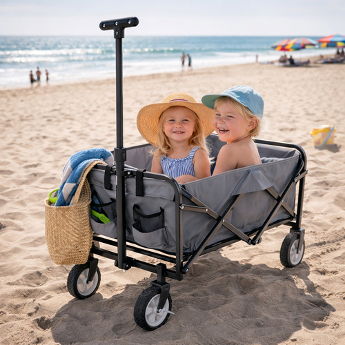 Faltbarer Bollerwagen Transportwagen Handwagen Gartenwagen Stahlrahmen