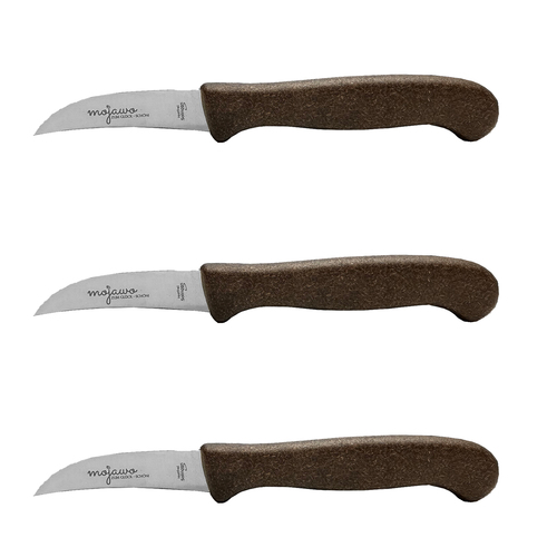 Mojawo 3 St�ck BIO K�chenmesser Sch�lmesser Kokos Allzweckmesser Qualit�t Solingen