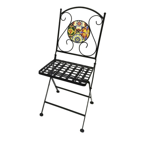 Mosaik Klappstuhl Balkonstuhl Bistrostuhl Stern Design