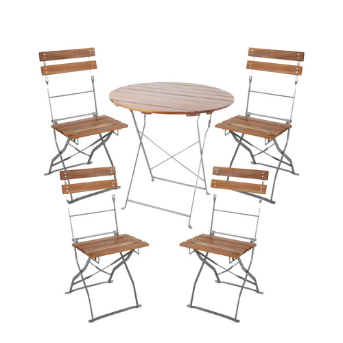 5er Biergarten Set Biergartengarnitur Biergartenm�bel klappbar 80cm