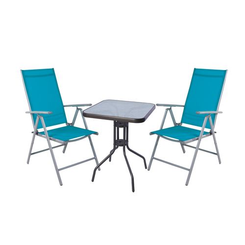3-tlg Bistro Garnitur Bistrom�bel Klappstuhl Sitzgruppe Hochlehner 