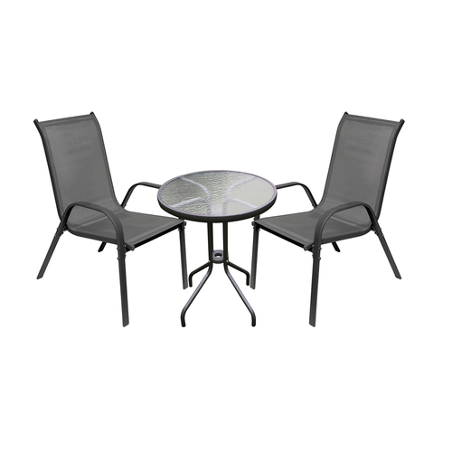 3-tlg Bistro Garnitur Bistrom�bel Klappstuhl Stuhl Tisch Sitzgruppe