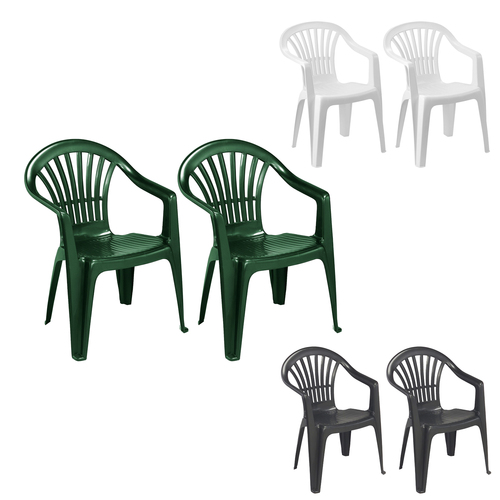 2 St�ck Stapelstuhl Bistrostuhl Gartenstuhl MONA Kunststoff