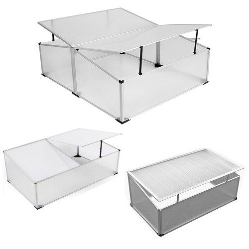 Fr�hbeet mit und ohne Doppeldach Gew�chshaus Treibhaus Aluminium vers. Modelle