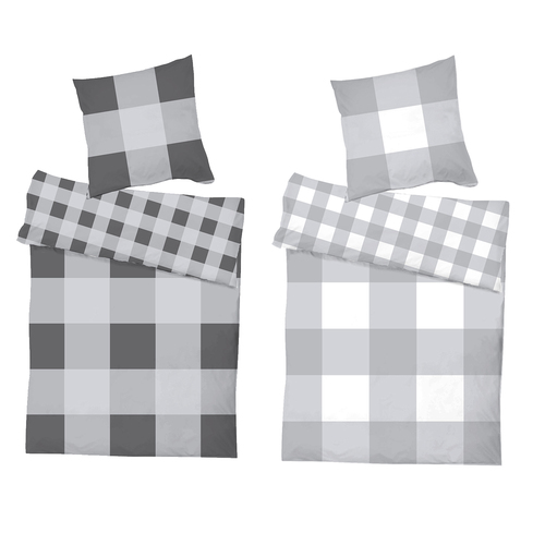 2tlg Karo Cashmere Touch Bettw�sche Bettzeug Bettw�sche Garnitur Bettgarnitur