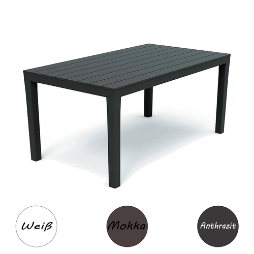 Gartentisch Rechteckig Mokka 138x80x72cm Holz-Optik