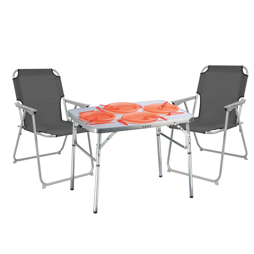 3-teiliges praktisches Campingm�bel Set Alu L75xB55xH60cm  