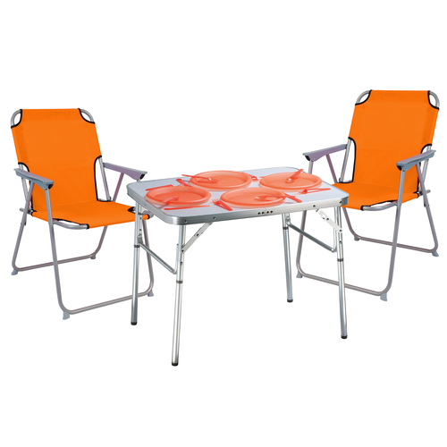 3-teiliges praktisches Campingm�bel Set Alu L75xB55xH60cm  