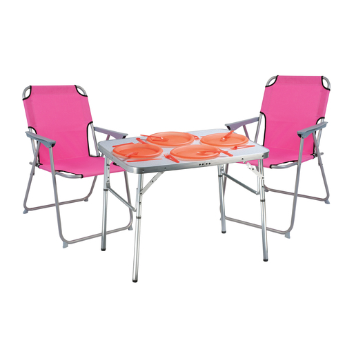 3-teiliges praktisches Campingm�bel Set Alu L75xB55xH60cm  