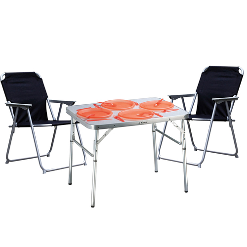 3-teiliges praktisches Campingm�bel Set Alu L75xB55xH60cm  