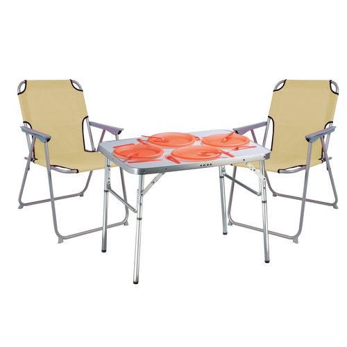 3-teiliges praktisches Campingm�bel Set Alu L75xB55xH60cm  